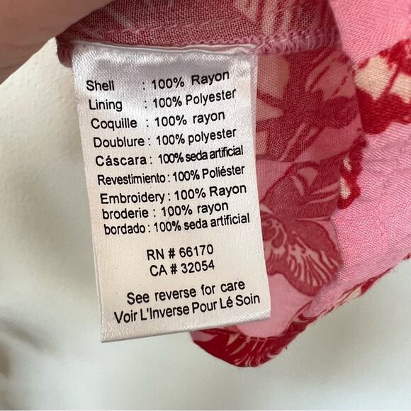 Anthropologie Vineet Bahl Inge Pink & Red Floral Embroidered Blouse - Picture 7 of 7